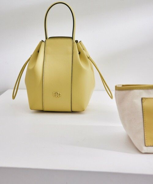 ROPE' / ロペ ハンドバッグ | スプリットレザー RPロゴドロストミニバッグ(クリーム(83))