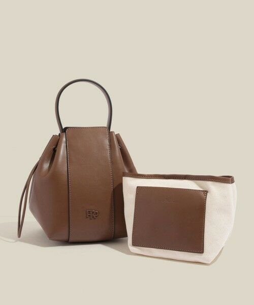 ROPE' / ロペ ハンドバッグ | 【WEB限定】RPロゴ スプリットレザードロストミドルバッグ（ブラウン系(21)）