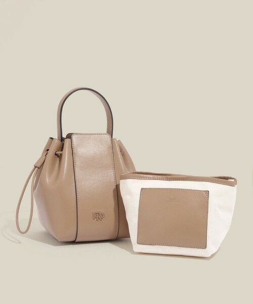 ROPE' / ロペ ハンドバッグ | RPロゴドロストミドルバッグ（ベージュ系(28)）