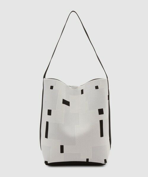 ROPE' / ロペ ショルダーバッグ | ジャガードバッグ(Bernice bag_バーニスバッグ)/A4対応・通勤（ライトグレー(08)）