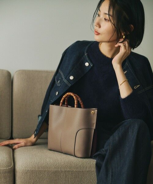 ROPE'/ロペ 【E'POR】BAMBOO BAG Medium【超軽量】【25AW】 ベージュ系(28) F ROPE'/ロペ 【E'POR】BAMBOO BAG Medium【超軽量】【25AW】 ベージュ系(28) F