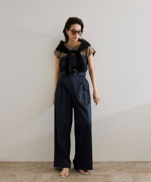 ROPE' / ロペ サロペット・オールインワン | コットンサテンオールインワン/洗える | 詳細4