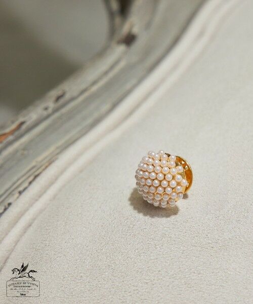 ROPE' / ロペ ブローチ・コサージュ | 【MITAKE BUTTON(ミタケボタン)】ピンブローチ（オフホワイト(15)）