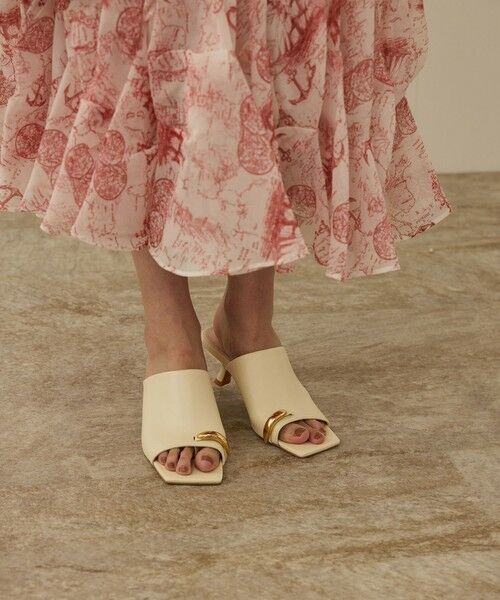 ROPE' / ロペ サンダル | メタルポイントミュールサンダル/サムリングサンダル(ベージュ(27))