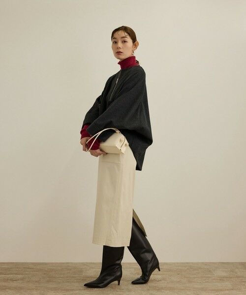 ROPE' / ロペ ミニ・ひざ丈スカート | 【J'aDoRe・店舗限定】キュプラストレッチポケット付きタイトスカート/洗える | 詳細2