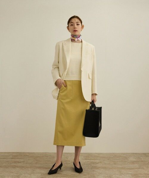 ROPE' / ロペ ミニ・ひざ丈スカート | 【J'aDoRe・店舗限定】キュプラストレッチポケット付きタイトスカート/洗える | 詳細3