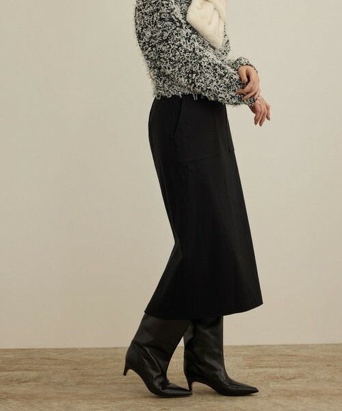 ROPE' / ロペ ミニ・ひざ丈スカート | 【J'aDoRe・店舗限定】キュプラストレッチポケット付きタイトスカート/洗える(ネイビー(40))