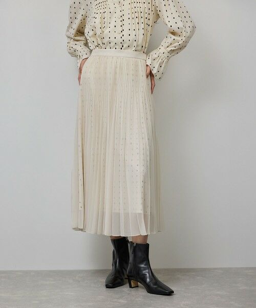 ROPE' / ロペ ロング・マキシ丈スカート | スクエアドットプリントププリーツスカート | 詳細1