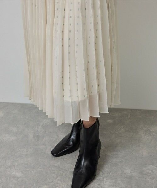 ROPE' / ロペ ロング・マキシ丈スカート | スクエアドットプリントププリーツスカート | 詳細13