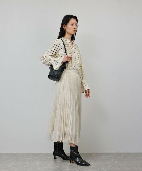 ROPE' / ロペ ロング・マキシ丈スカート | スクエアドットプリントププリーツスカート | 詳細3