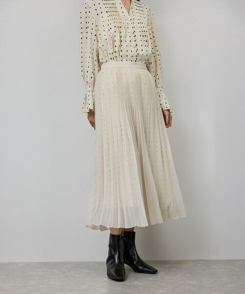 ROPE' / ロペ ロング・マキシ丈スカート | スクエアドットプリントププリーツスカート | 詳細4