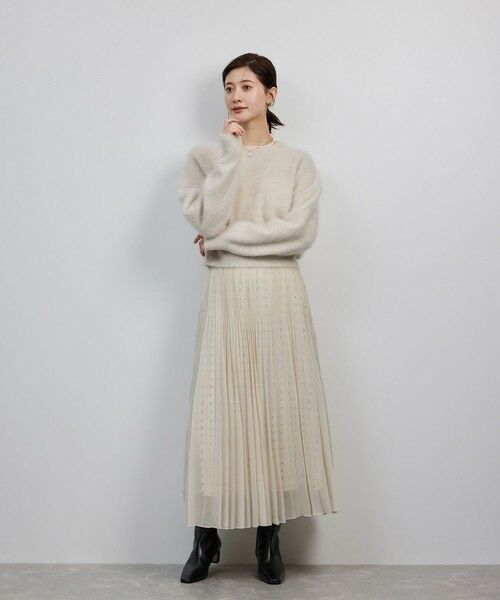 ROPE' / ロペ ロング・マキシ丈スカート | スクエアドットプリントププリーツスカート | 詳細6