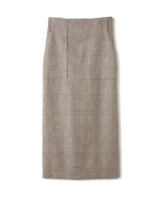 ROPE' / ロペ ロング・マキシ丈スカート | [美人スカート]ウールレーヨンポケット付きタイトスカート(ヘリンボーン/グレンチェック)/セットアップ対応