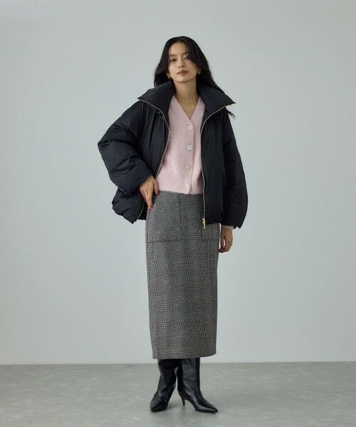 ROPE' / ロペ ロング・マキシ丈スカート | [美人スカート]ウールレーヨンポケット付きタイトスカート(ヘリンボーン/グレンチェック)/セットアップ対応 | 詳細18