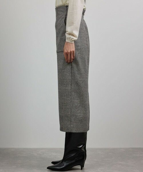 ROPE' / ロペ ロング・マキシ丈スカート | [美人スカート]ウールレーヨンポケット付きタイトスカート(ヘリンボーン/グレンチェック)/セットアップ対応 | 詳細24