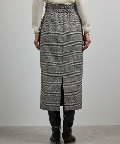 ROPE' / ロペ ロング・マキシ丈スカート | [美人スカート]ウールレーヨンポケット付きタイトスカート(ヘリンボーン/グレンチェック)/セットアップ対応 | 詳細25