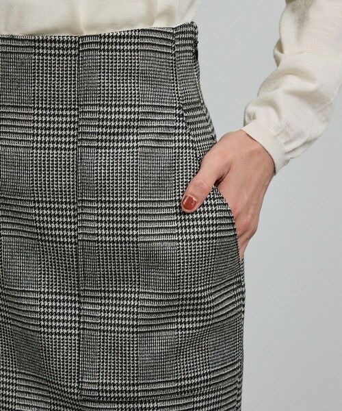 ROPE' / ロペ ロング・マキシ丈スカート | [美人スカート]ウールレーヨンポケット付きタイトスカート(ヘリンボーン/グレンチェック)/セットアップ対応 | 詳細28