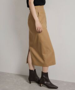 ROPE' / ロペ ロング・マキシ丈スカート | [美人スカート]ウールレーヨンポケット付きタイトスカート(無地)/イージーケア・セットアップ対応