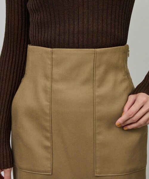 ROPE' / ロペ ロング・マキシ丈スカート | [美人スカート]ウールレーヨンポケット付きタイトスカート(無地)/イージーケア・セットアップ対応 | 詳細12