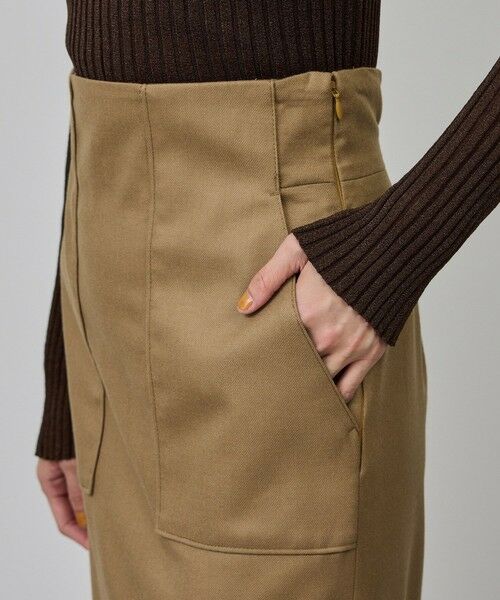 ROPE' / ロペ ロング・マキシ丈スカート | [美人スカート]ウールレーヨンポケット付きタイトスカート(無地)/イージーケア・セットアップ対応 | 詳細13