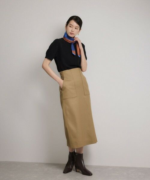 ROPE' / ロペ ロング・マキシ丈スカート | [美人スカート]ウールレーヨンポケット付きタイトスカート(無地)/イージーケア・セットアップ対応 | 詳細6