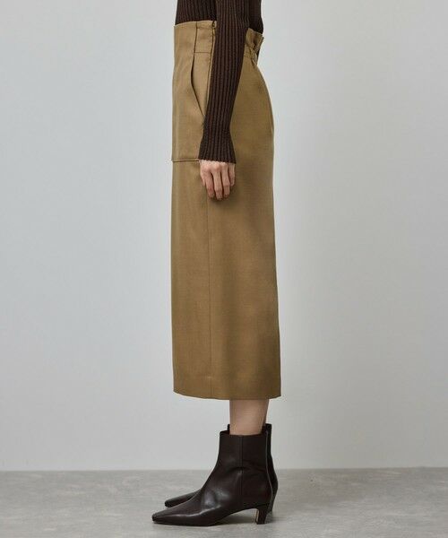 ROPE' / ロペ ロング・マキシ丈スカート | [美人スカート]ウールレーヨンポケット付きタイトスカート(無地)/イージーケア・セットアップ対応 | 詳細9