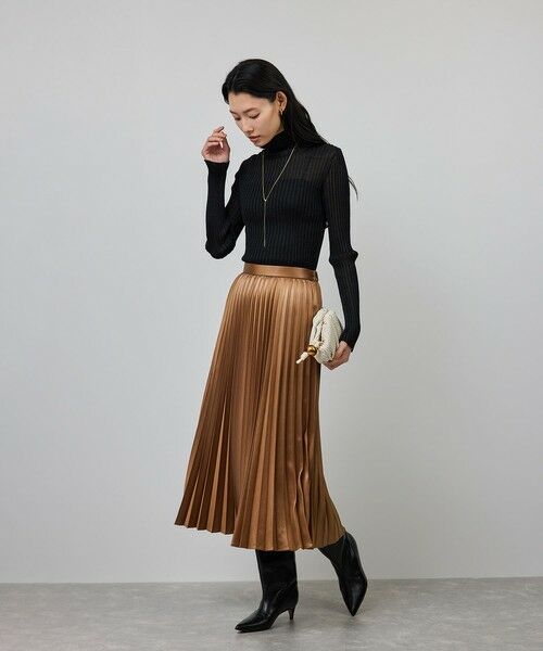 ROPE' / ロペ ロング・マキシ丈スカート | シャイニープリーツスカート/イージーケア | 詳細4