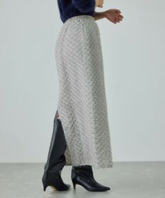 ROPE' / ロペ ミニ・ひざ丈スカート | カットジャガードIラインタイトスカート/イージーケア