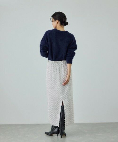 ROPE' / ロペ ミニ・ひざ丈スカート | カットジャガードIラインタイトスカート/イージーケア | 詳細9