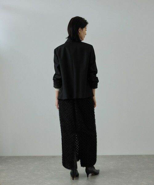 ROPE' / ロペ ミニ・ひざ丈スカート | カットジャガードIラインタイトスカート/イージーケア | 詳細11