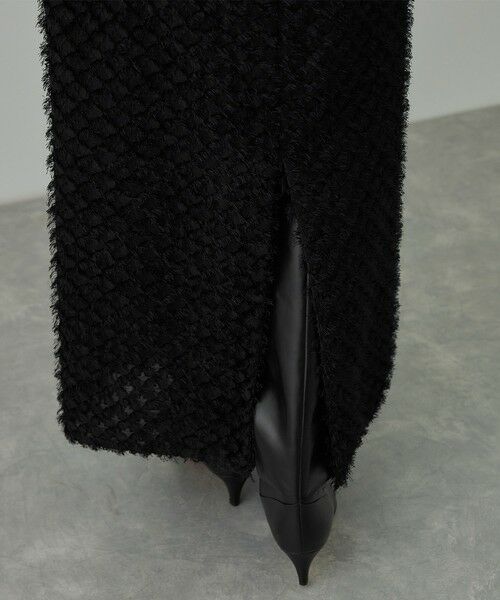 ROPE' / ロペ ミニ・ひざ丈スカート | カットジャガードIラインタイトスカート/イージーケア | 詳細18