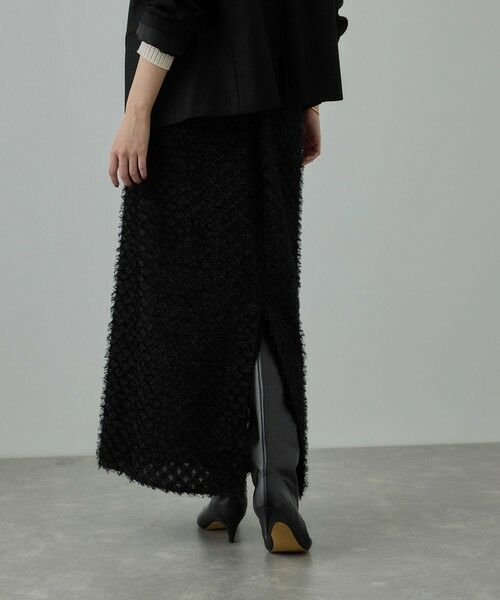 ROPE' / ロペ ミニ・ひざ丈スカート | カットジャガードIラインタイトスカート/イージーケア | 詳細6