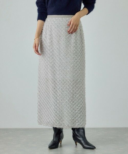 ROPE' / ロペ ミニ・ひざ丈スカート | カットジャガードIラインタイトスカート/イージーケア | 詳細22