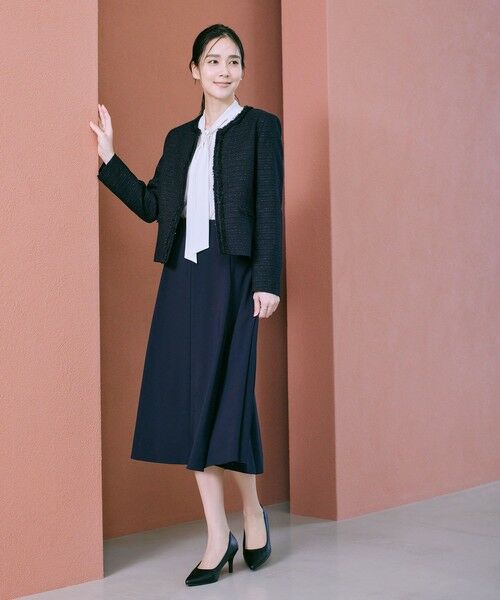 ROPE' / ロペ ロング・マキシ丈スカート | トリアセダブルクロス ハイウエストフレアスカート/イージーケア・セットアップ対応・25AW | 詳細1