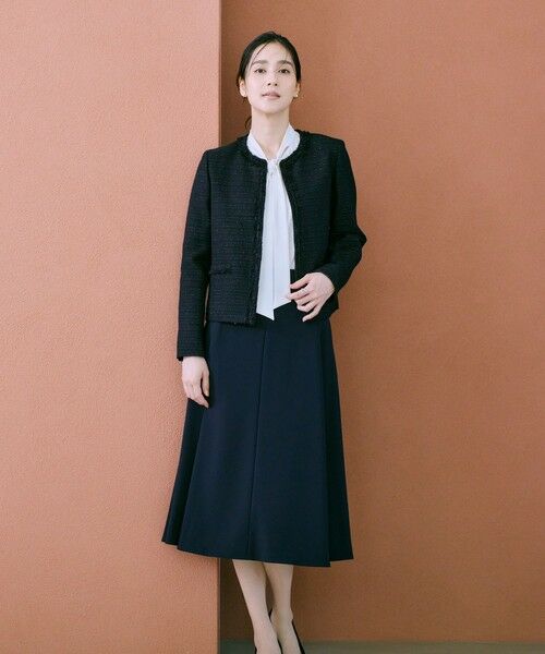 ROPE' / ロペ ロング・マキシ丈スカート | トリアセダブルクロス ハイウエストフレアスカート/イージーケア・セットアップ対応・25AW | 詳細3