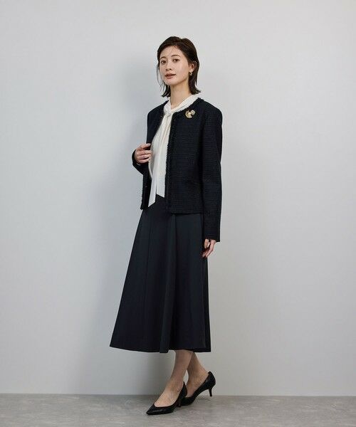 ROPE' / ロペ ロング・マキシ丈スカート | トリアセダブルクロス ハイウエストフレアスカート/イージーケア・セットアップ対応・25AW | 詳細6