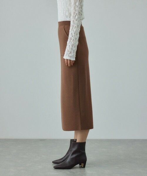 ROPE' / ロペ ミニ・ひざ丈スカート | ウール混ニットポケット付きタイトスカート/イージーケア・セットアップ対応 | 詳細13