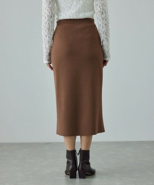 ROPE' / ロペ ミニ・ひざ丈スカート | ウール混ニットポケット付きタイトスカート/イージーケア・セットアップ対応 | 詳細14