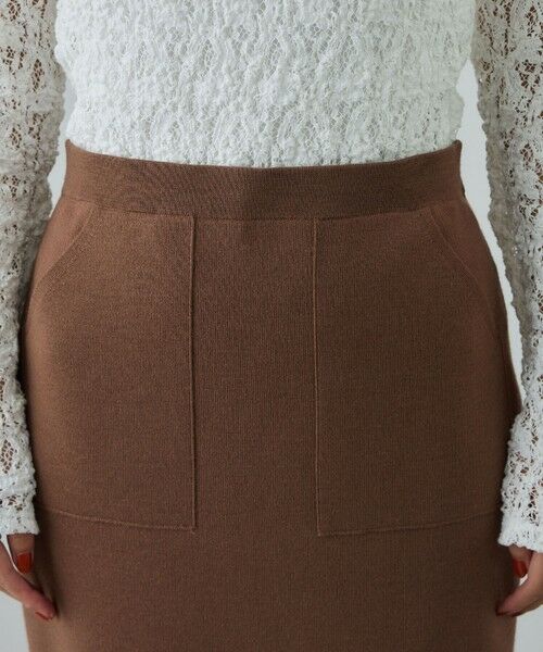 ROPE' / ロペ ミニ・ひざ丈スカート | ウール混ニットポケット付きタイトスカート/イージーケア・セットアップ対応 | 詳細15