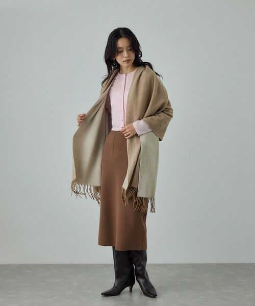 ROPE' / ロペ ミニ・ひざ丈スカート | ウール混ニットポケット付きタイトスカート/イージーケア・セットアップ対応 | 詳細9