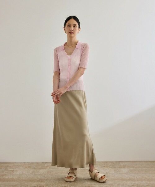 ROPE' / ロペ ロング・マキシ丈スカート | 【WEB・一部店舗限定】フィブリルサテンマーメイドスカート【セットアップ対応】/洗える | 詳細10