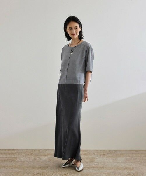 ROPE' / ロペ ロング・マキシ丈スカート | 【WEB・一部店舗限定】フィブリルサテンマーメイドスカート【セットアップ対応】/洗える | 詳細13