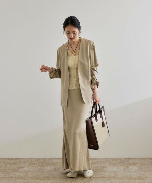 ROPE' / ロペ ロング・マキシ丈スカート | 【WEB・一部店舗限定】フィブリルサテンマーメイドスカート【セットアップ対応】/洗える | 詳細14