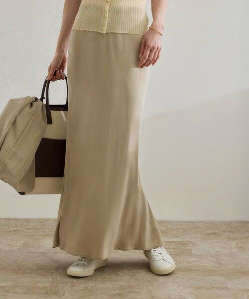 ROPE' / ロペ ロング・マキシ丈スカート | 【WEB・一部店舗限定】フィブリルサテンマーメイドスカート【セットアップ対応】/洗える | 詳細6