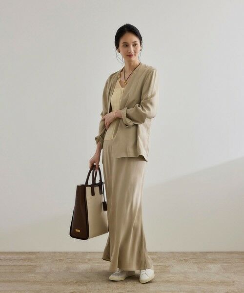 ROPE' / ロペ ロング・マキシ丈スカート | 【WEB・一部店舗限定】フィブリルサテンマーメイドスカート【セットアップ対応】/洗える | 詳細9