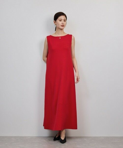 ROPE' / ロペ ロング・マキシ丈ワンピース | シルクコットン総針Aラインワンピース/イージーケア | 詳細15