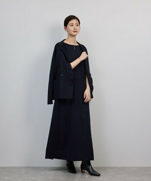 ROPE' / ロペ ロング・マキシ丈ワンピース | シルクコットン総針Aラインワンピース/イージーケア | 詳細3