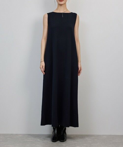 ROPE' / ロペ ロング・マキシ丈ワンピース | シルクコットン総針Aラインワンピース/イージーケア | 詳細5