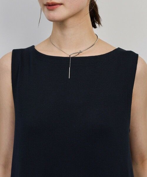 ROPE' / ロペ ロング・マキシ丈ワンピース | シルクコットン総針Aラインワンピース/イージーケア | 詳細8