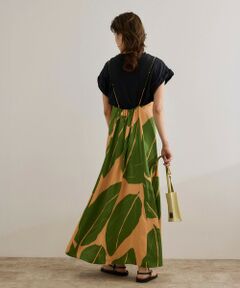 ROPE' / ロペ ロング・マキシ丈ワンピース | 【洗える】エクスペンド リーフキャミワンピース【DEVEAUX（デヴォー）】